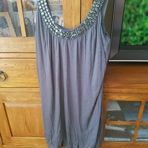 Gray rhinestone dress